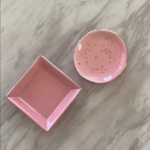 Pink & Gold Jewelry Or Trinket Dish